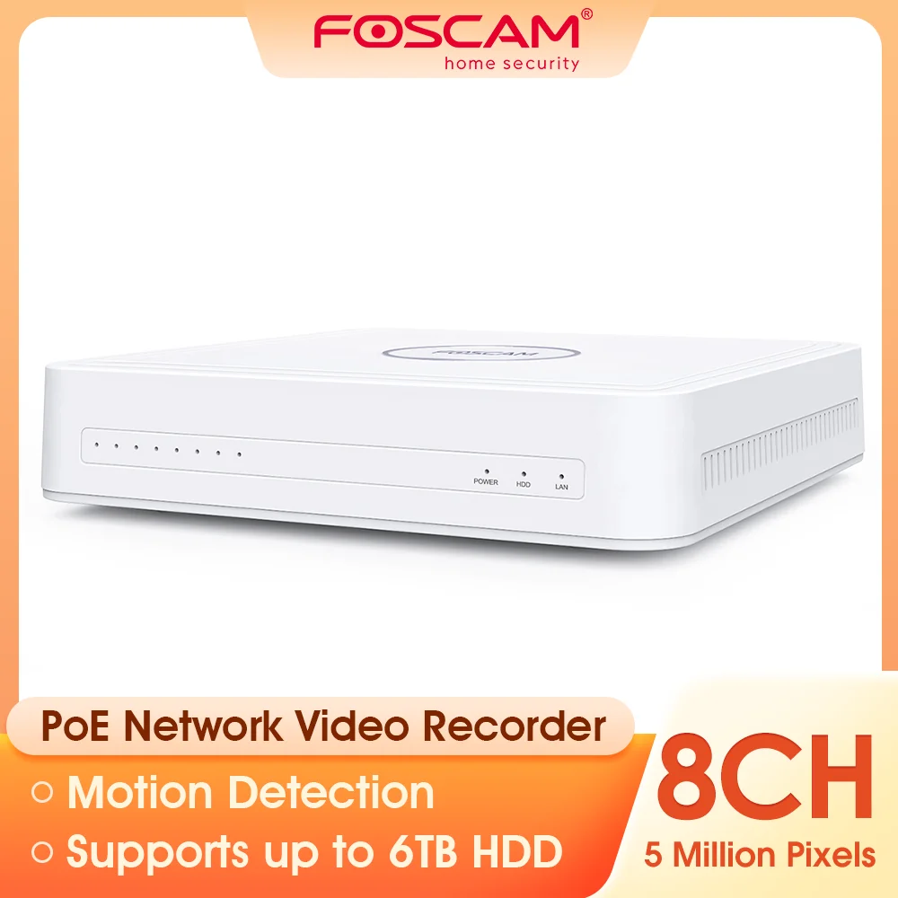 Foscam IP ī޶ POE NVR, 24/7 H.264   Ʈũ  , ִ 6TB HDD DVR , 8 ä, 5MP